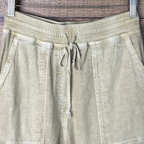 Daily Practice by Anthropologie Evergreen Cargo Cropped Pants Gold Tan Size XS - Picture 2 of 10